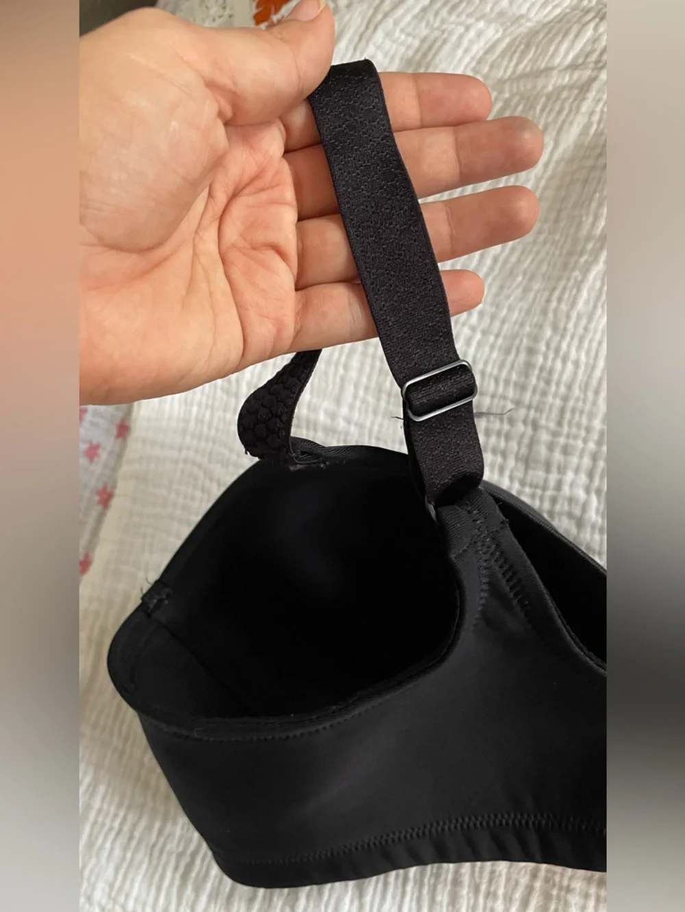 Vanity Fair 38C Bra Black Sexy Invisible Push Up Comfort